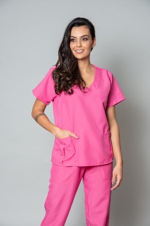 Scrub Feminino Oxford Pink