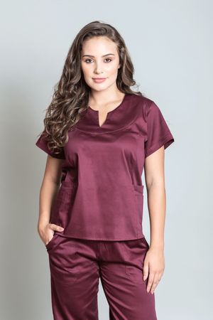 Scrub Feminino Sarja Vinho